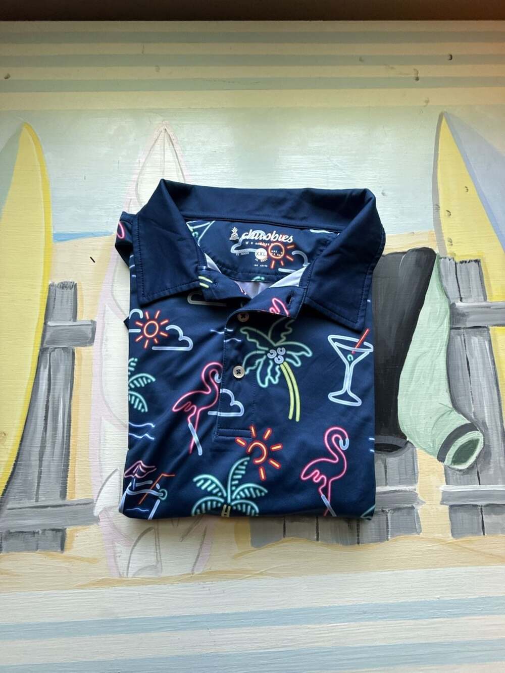 Chubbies Men's The Neon Light Performance Polo Shirt